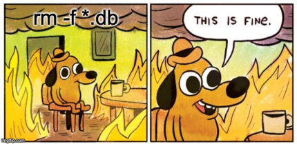 rm -rf *.db this is fine